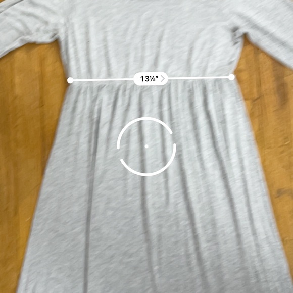 PINK BLUSH- Gray Maternity Maxi Dress with Sleeves- L - Picture 10 of 11